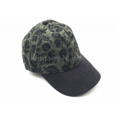 Lucky Brand s Army Olive Green/ Black Embroidered Floral Baseball Hat Cap 191671133781 eb-81161752
